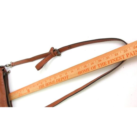 Patricia Nash BROWN GENUINE LEATHER SHOULDER BAG X-BODY ZIP TOP HANDBAG PURSE - Picture 15 of 16